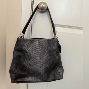 Coach Metallic Black Handbag